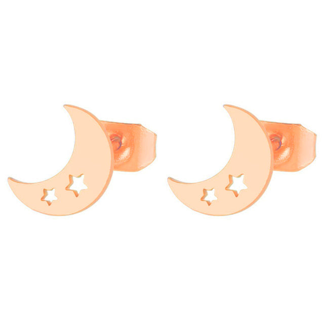 Statement-Punk-Ohrstecker mit Stern, Unisex-Design aus Edelstahl, ein Muss für rebellische Schmuckliebhaber.