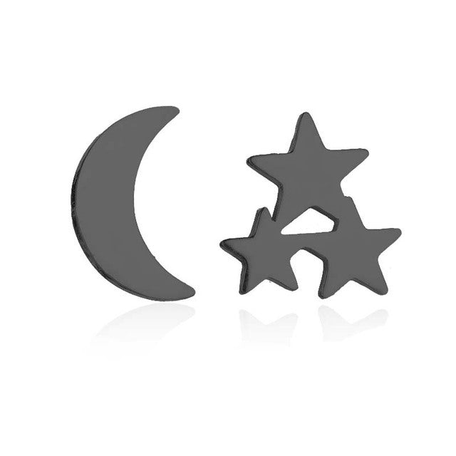 Punk-Sterne als Ohrstecker, Unisex-Edelstahlschmuck, rebellisches Design für einzigartige Schmuck-Styles.