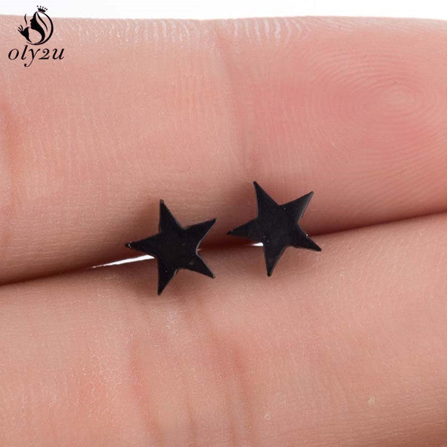 Hochwertige Unisex-Ohrstecker, Punk-Sterne aus Edelstahl, cooler Schmuck für Ihren individuellen Style.