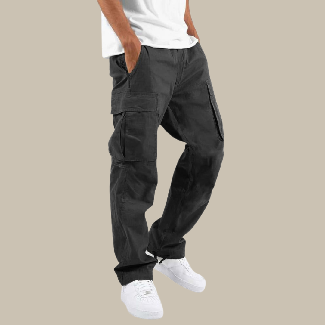 Herren Cargohose Regular Fit, bequem, mit praktischen Seitentaschen; ideal als Freizeithose oder Outdoorhose für den Alltag.