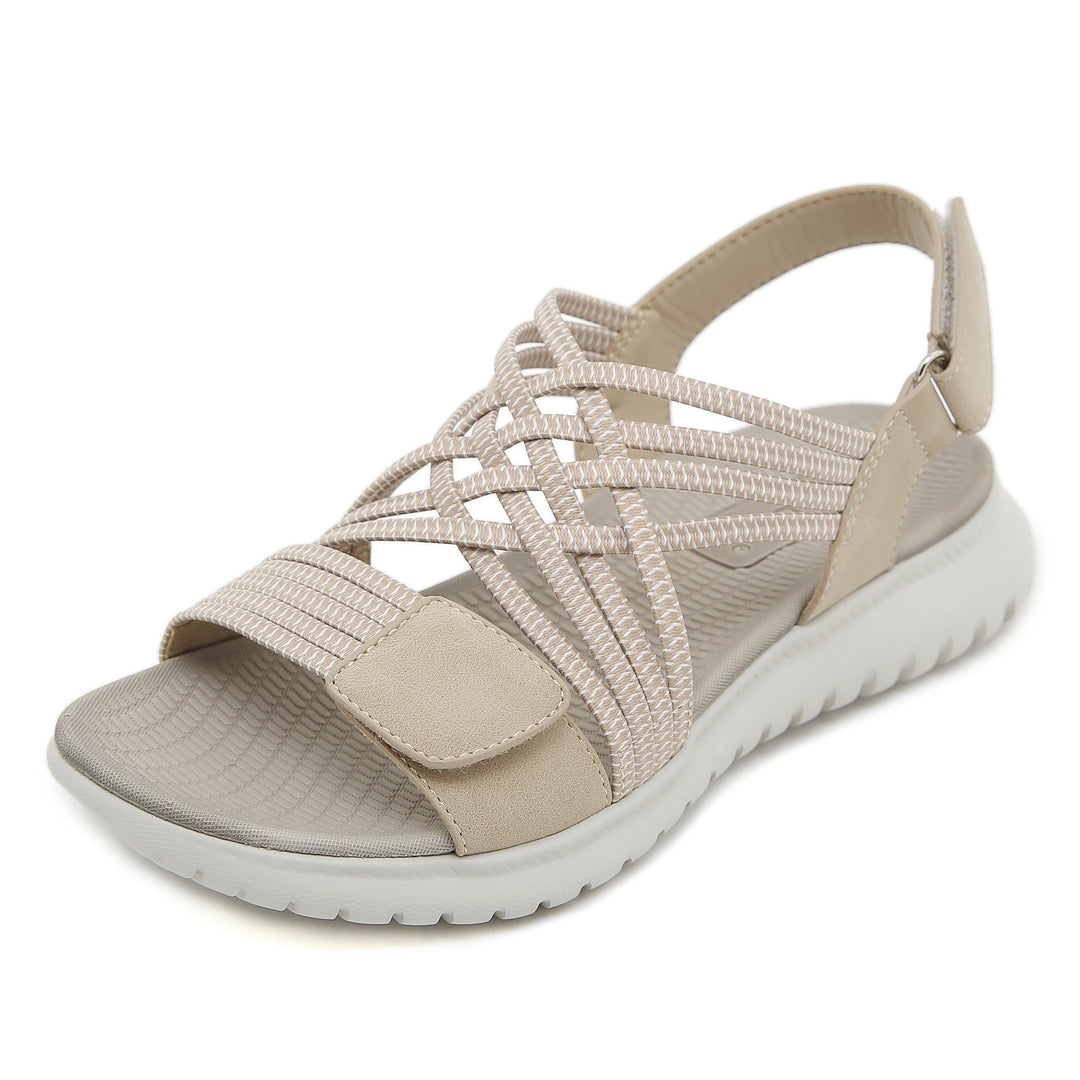 Grüne Damen Sommersandalen, flach & flexibel, ideal für Outdoor-Aktivitäten & Freizeit.