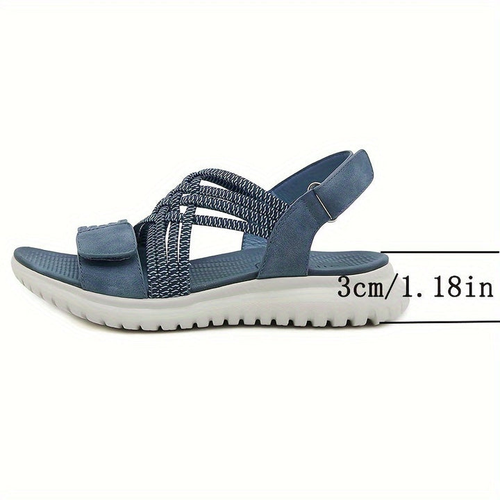 Leichte Damen Reisesandalen, bequem & atmungsaktiv, mit flexiblen Riemen für lange Spaziergänge.