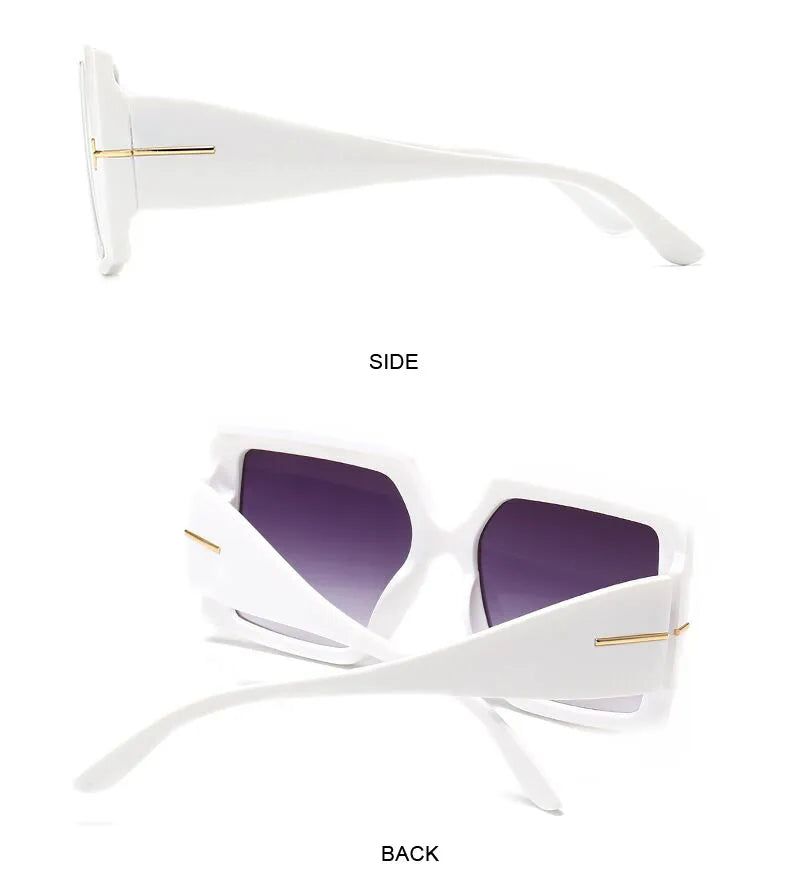 Moderne Fashion-Sonnenbrille, quadratisch, unisex, übergroß, perfekt für sonnige Tage.