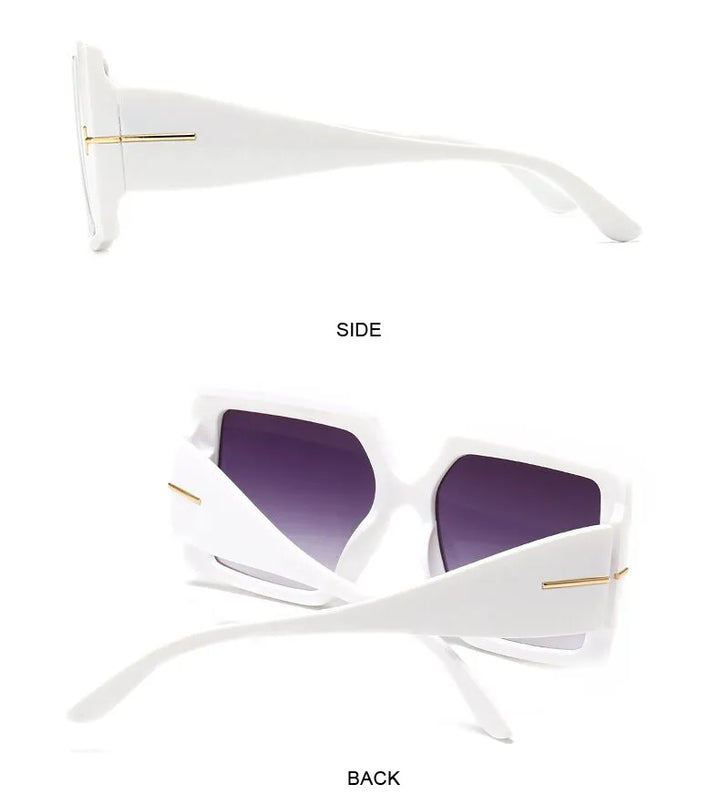 Moderne Fashion-Sonnenbrille, quadratisch, unisex, übergroß, perfekt für sonnige Tage.