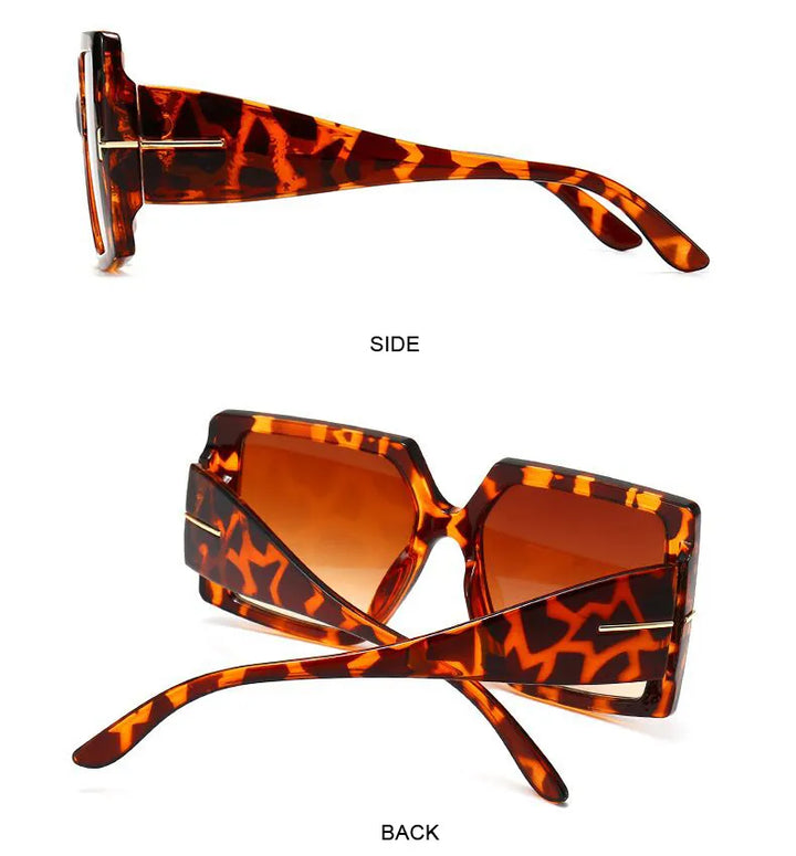 Fashion-Statement: Quadratische Oversize-Sonnenbrille, unisex, mit effektivem UV-Schutz für alle.
