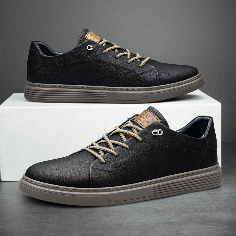 Elegante Herren Oxford Sneaker in Braun, klassischer Stil. Perfekt für Business Casual & Freizeit-Looks.