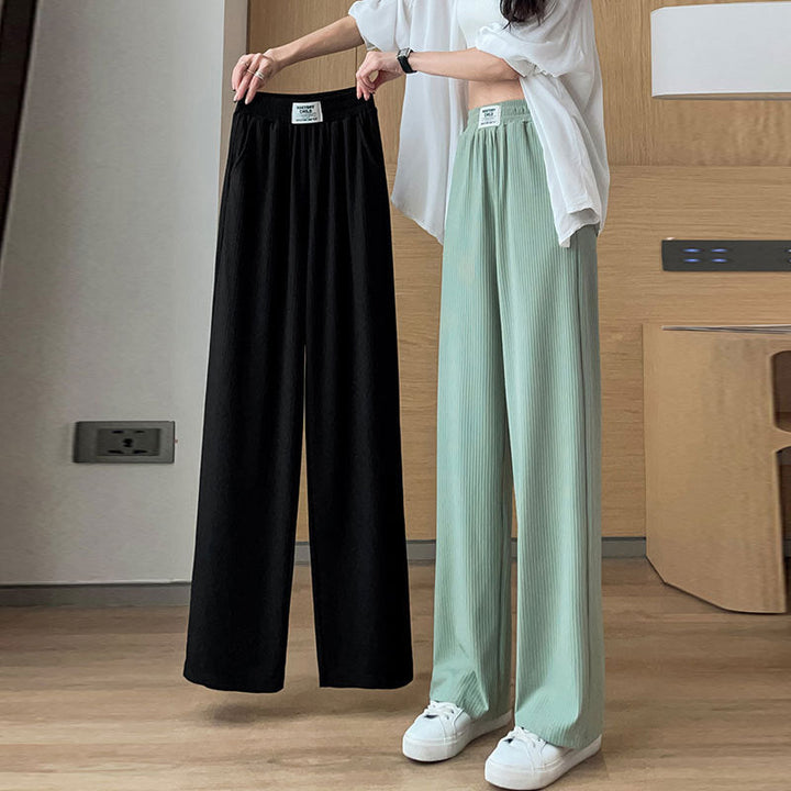 Leichte Damenhose für heiße Tage, High Waist, weites Bein, knitterarm und vielseitig kombinierbar.