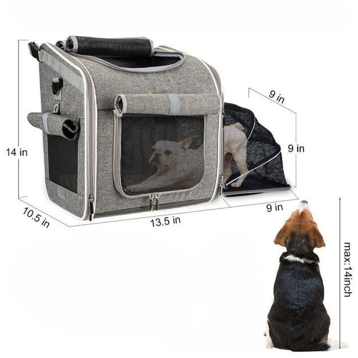 Vielseitige 3in1 Hundetasche: Fahrradkorb, Tragetasche & Autositz für Hunde. Komfortables Hundezubehör für Reisen.