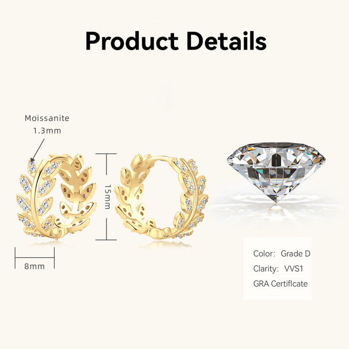 Stilvolle Damen Creolen: Funkelnde Diamantohrringe in Weißgold- & Gelbgold-Optik für jeden Anlass.