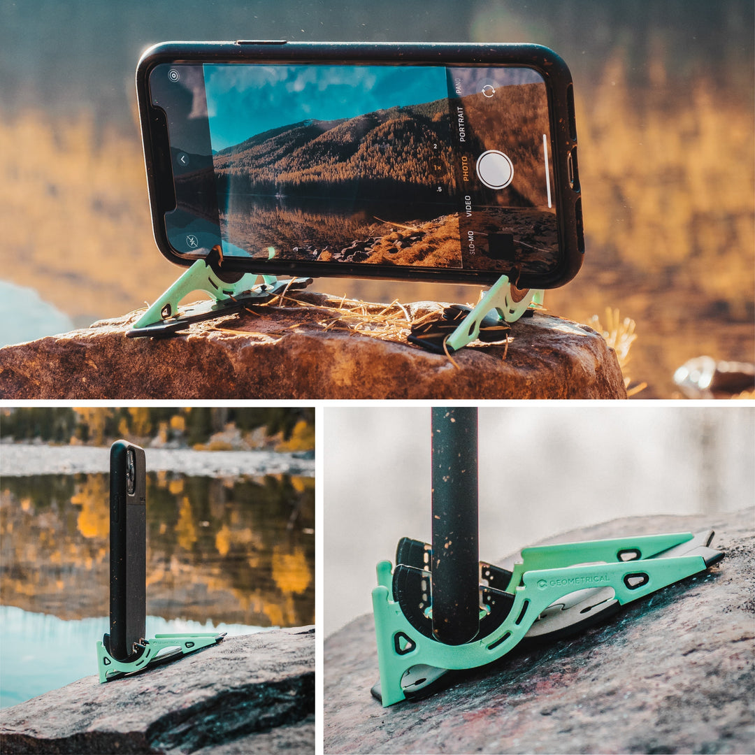 Selfie Stativ für Smartphones, perfekt für Gruppenfotos und Videotelefonie, schwarz.