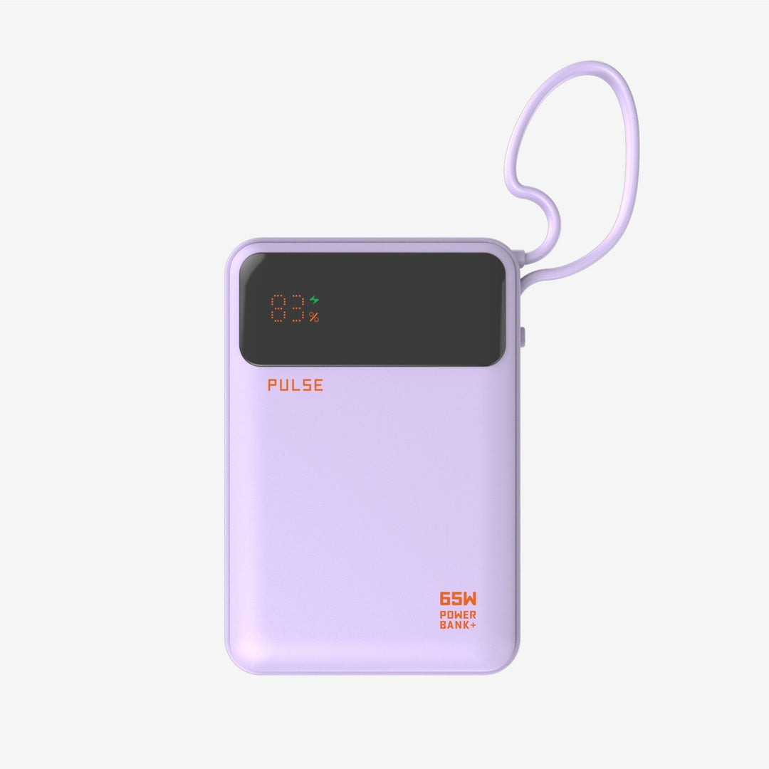 Tragbare 20000mAh Powerbank mit 65W USB-C PD für schnelles Laden von Mobilgeräten unterwegs.