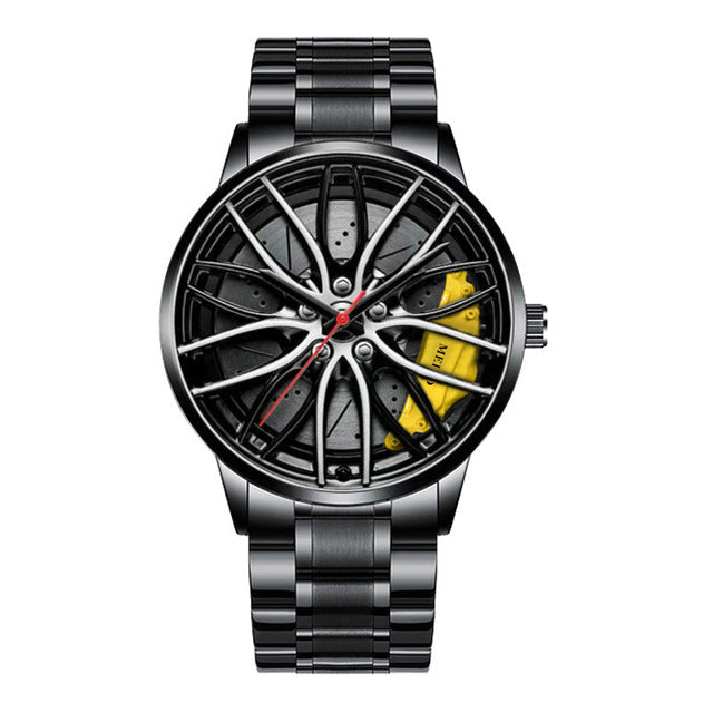 Luxus Armbanduhr für Herren, einzigartiger Rennwagen-Stil, ein Blickfang am Handgelenk.