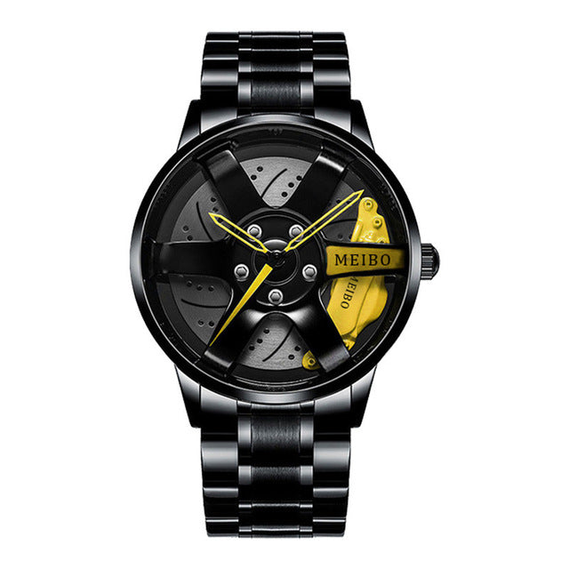 Stilvolle Präzisionsuhr für Männer, Rennwagen Armbanduhr, Ausdruck von Eleganz und Sportlichkeit.
