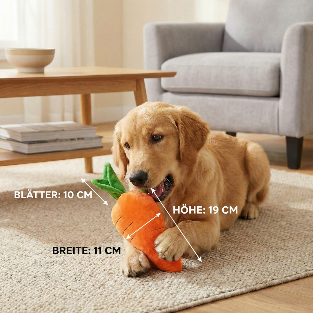 Langlebiges Karotten Hundespielzeug, bietet lang anhaltenden Spielspaß und ist ein tolles Hundezubehör.