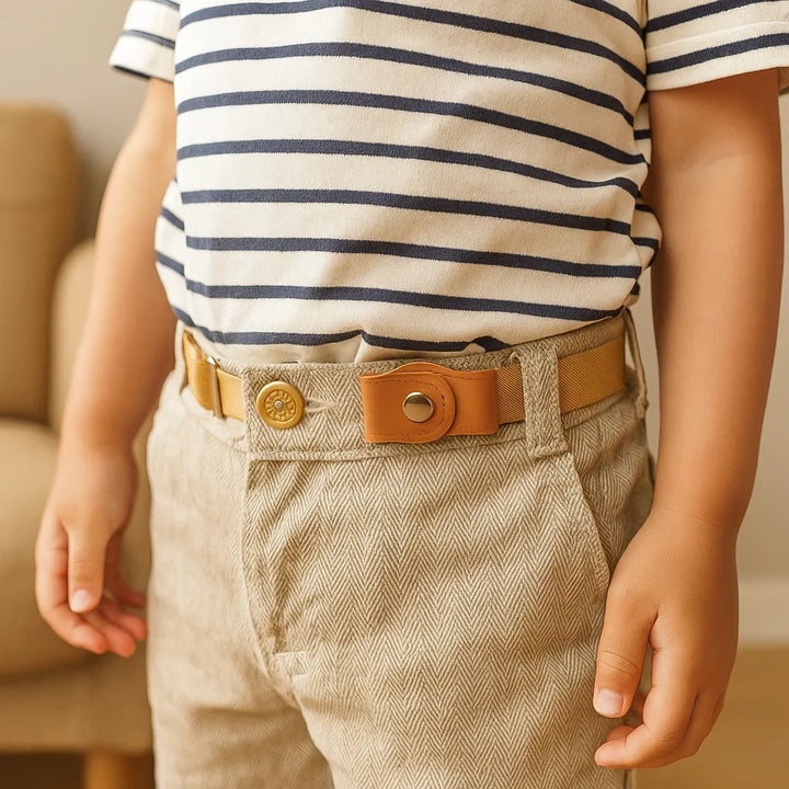 Strapazierfähiger elastischer Jungengürtel mit Camouflage, für kleine Abenteurer.