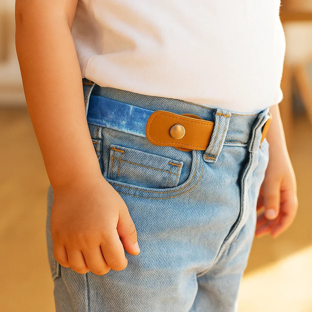 Bequemer Kindergürtel, elastisch, in Grau, vielseitiges Accessoire für jedes Outfit.