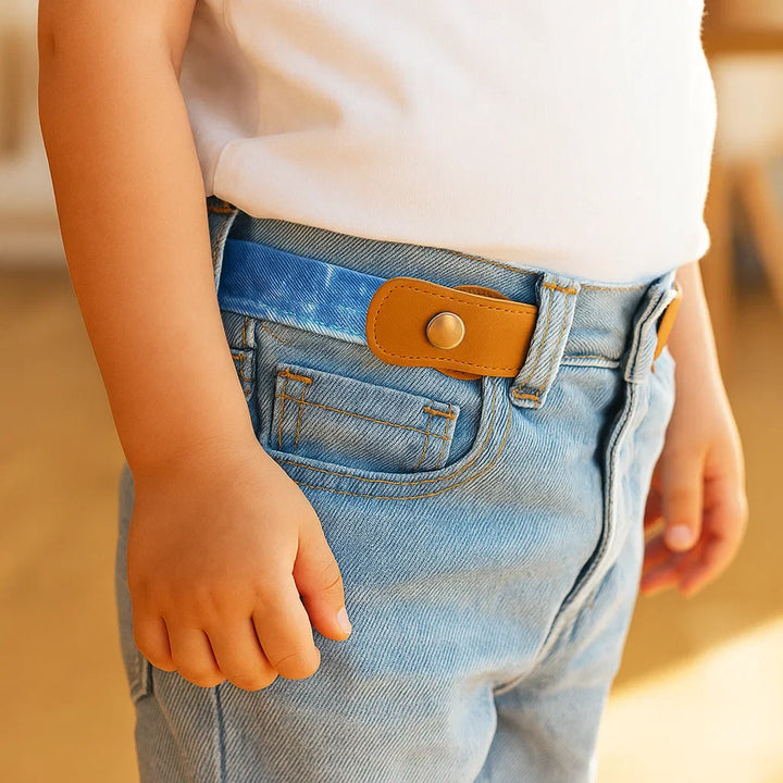 Bequemer Kindergürtel, elastisch, in Grau, vielseitiges Accessoire für jedes Outfit.