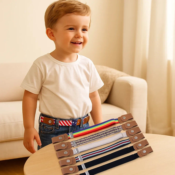 Verstellbarer Kindergürtel, elastisch, mit einfacher Schnalle, Geschenk für Kinder.