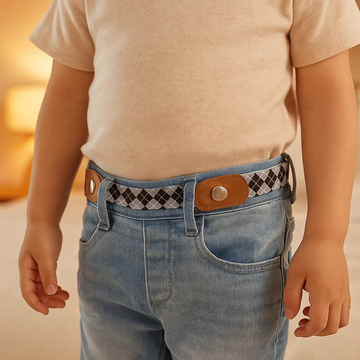 Jungengürtel, elastisch mit Sportmotiven, verstellbar für aktive Jungs.