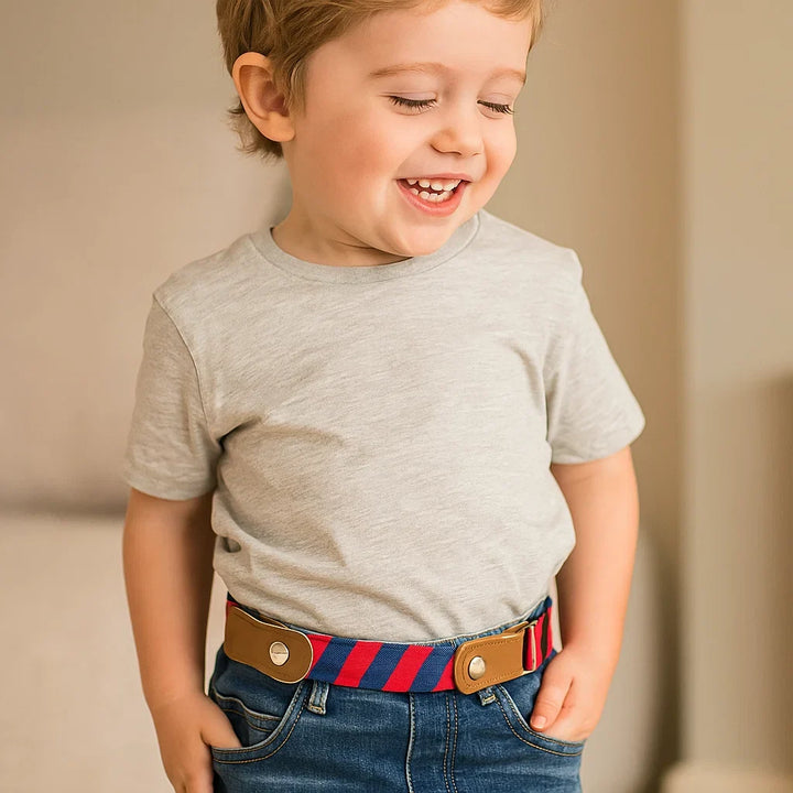 Verstellbarer elastischer Kindergürtel mit Anker, maritimes Accessoire für Kinder.