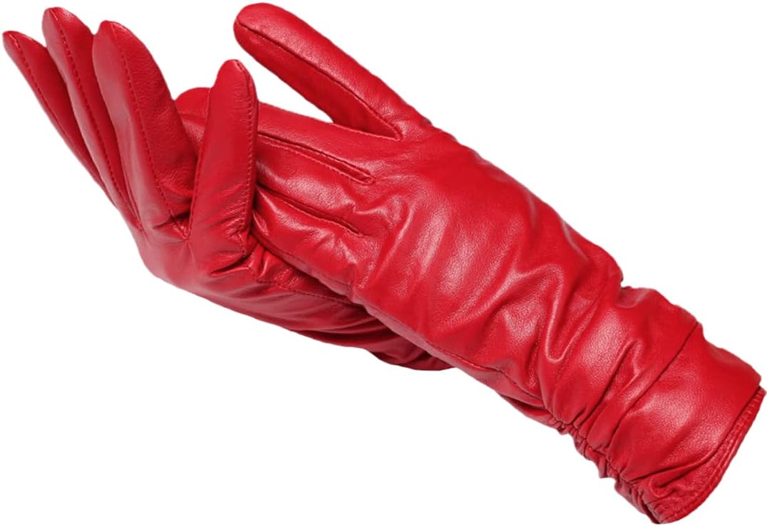 Warme Damen Lederhandschuhe aus feinstem Leder, ideal für kalte Wintertage. Stilvoll & bequem.