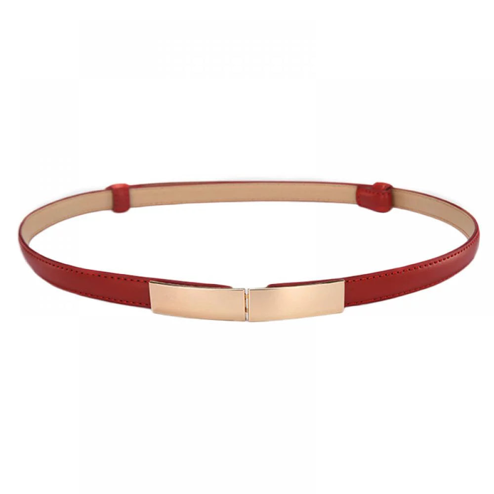 Modischer oranger Damen Elastikgürtel mit Schnalle, ein vielseitiges Accessoire für Eleganz.