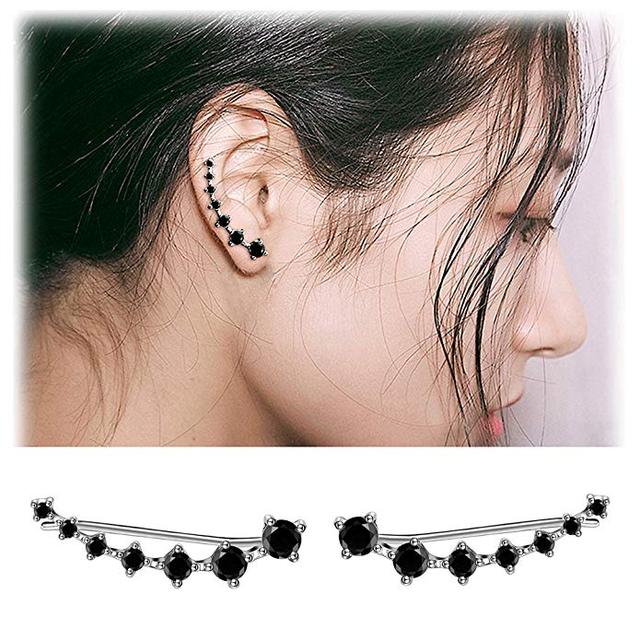 Klassischer Damen Ohrring mit Zirkon in 925 Sterling Silber, zeitlos und elegant.