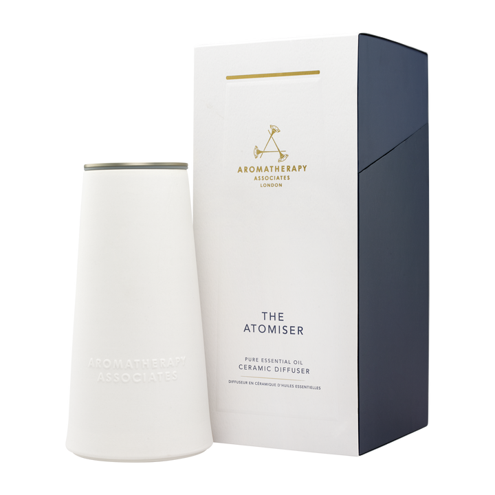 Eleganter kabelloser Aroma Diffusor ohne Wasser, aus edler Keramik für individuelle Raumbeduftung.