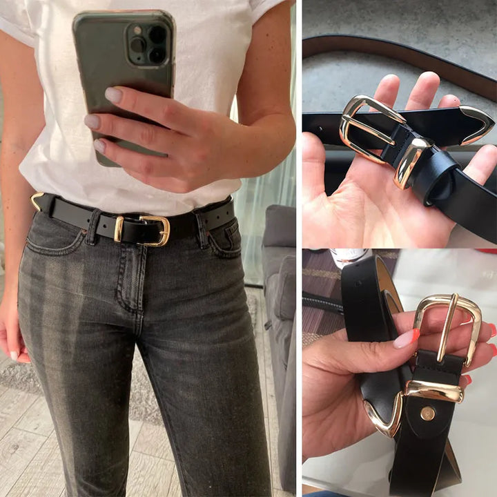 Eleganter Unisex Gürtel im Retro-Look; stilvolle Dornschließe für Business, Alltag & Freizeit.