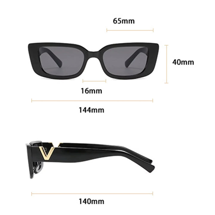 Klassische Katzenaugen Sonnenbrille im Retro-Look, UV400 Unisex Brille für zeitlosen Charme.