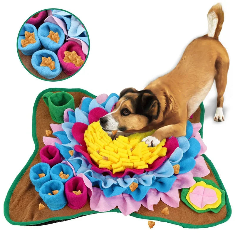 Waschbare 7in1 Schnüffelmatte für Hunde; interaktives Denkspiel zur Beschäftigung und Leckerlisuche.
