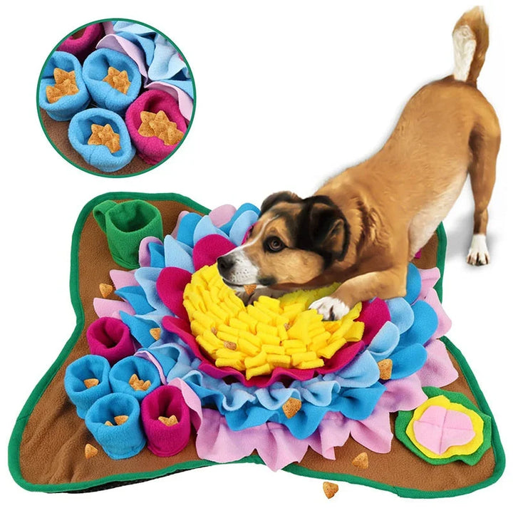 Waschbare 7in1 Schnüffelmatte für Hunde; interaktives Denkspiel zur Beschäftigung und Leckerlisuche.
