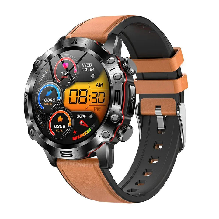 Unisex Smartwatch mit detaillierter Schlafüberwachung und Glukosemessung, in stilvollem Silber-Stahl.