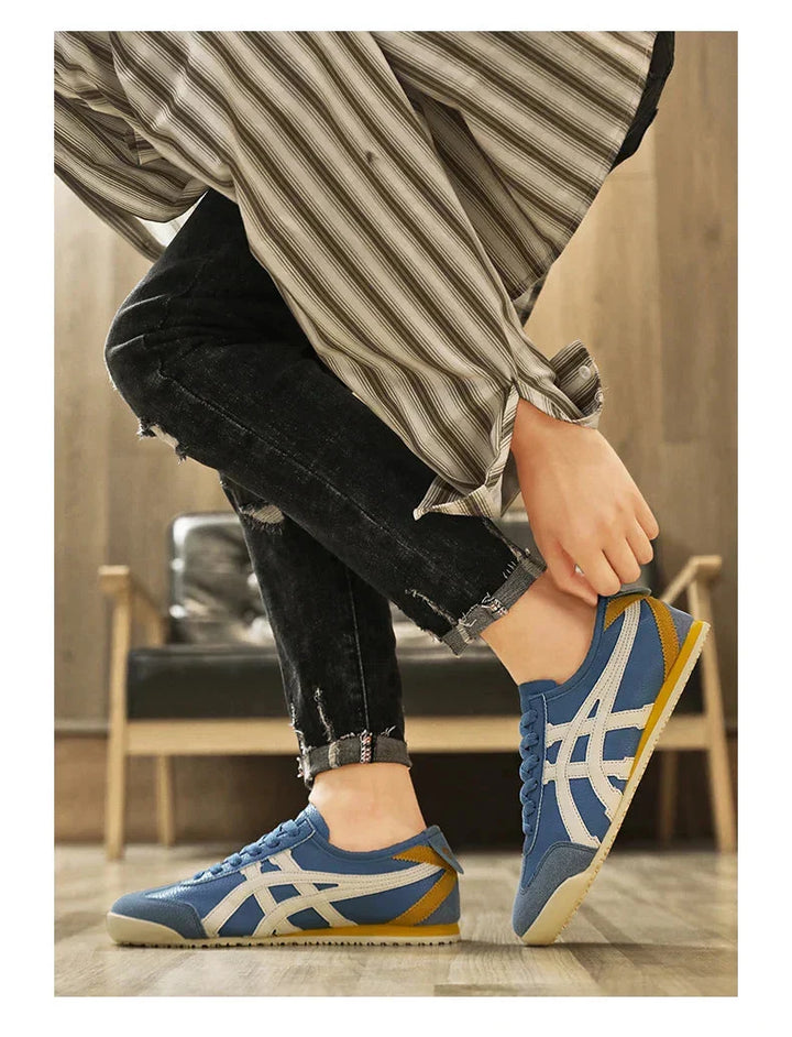 Komfortable geometrische Unisex-Sneaker mit dämpfender Sohle für entspannte Sommertage im Alltag.