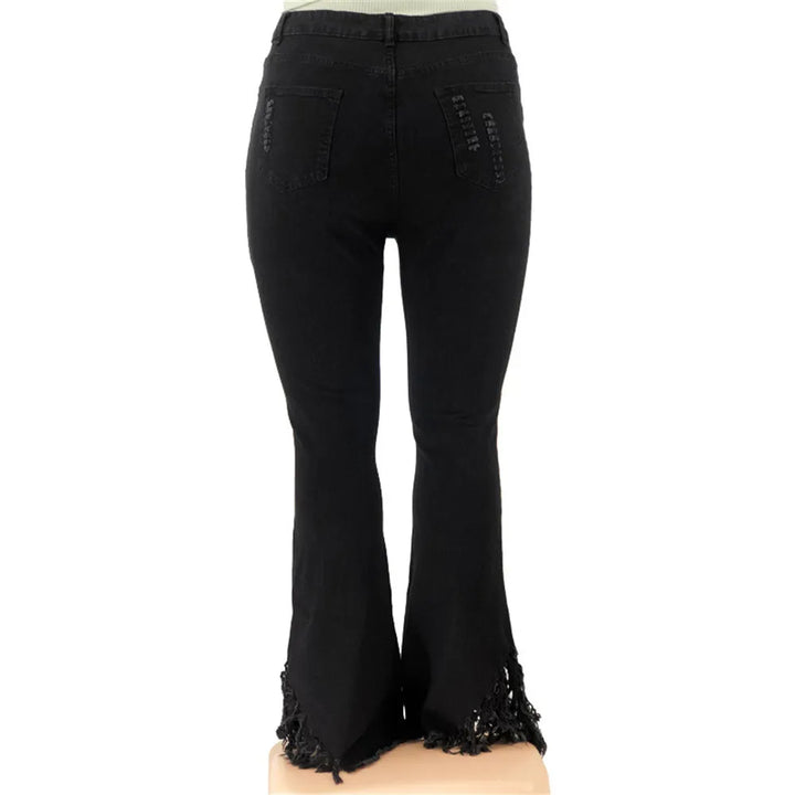 Bequeme Damen Jeans mit Schlag, Übergröße, Stretch-Anteil, perfekt zum Kombinieren.