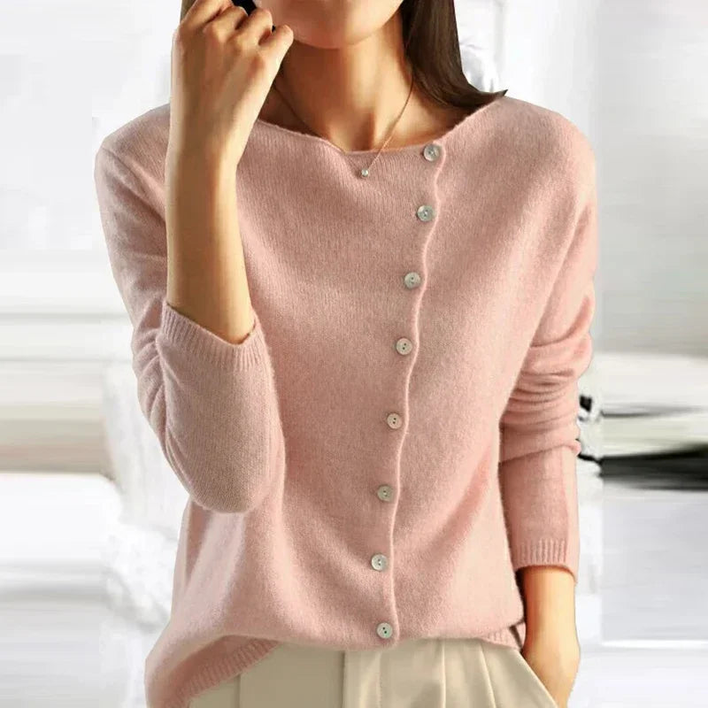Vielseitiger Damen Strick-Cardigan als Basic-Oberteil. Stilvolle Herbst-/Wintermode für jeden Anlass.