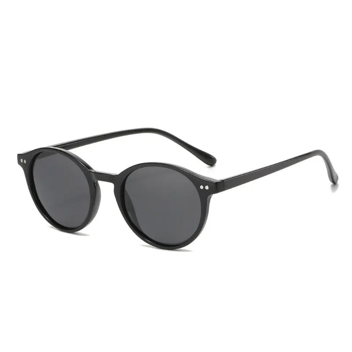 Modische Unisex-Sonnenbrille, runder Retro-Stil, polarisiert für blendfreie Sicht & UV-Schutz im Sommer.