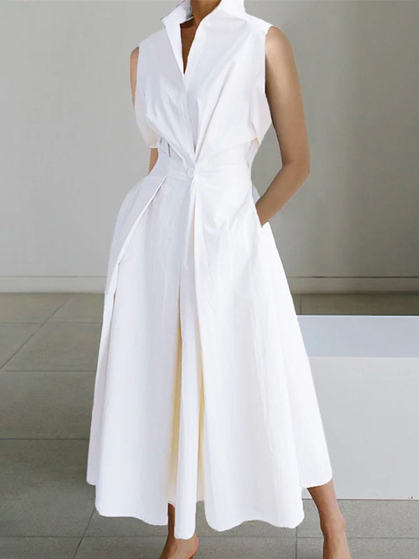 Schickes Hemdkragenkleid für Damen. Perfekt als leichtes Frühlings- oder Sommerkleid für elegante Alltagsmomente.