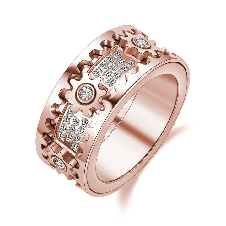 Unisex Drehring aus Silber für Entspannung und Fokus. Anti-Stress Schmuck für Damen & Herren.