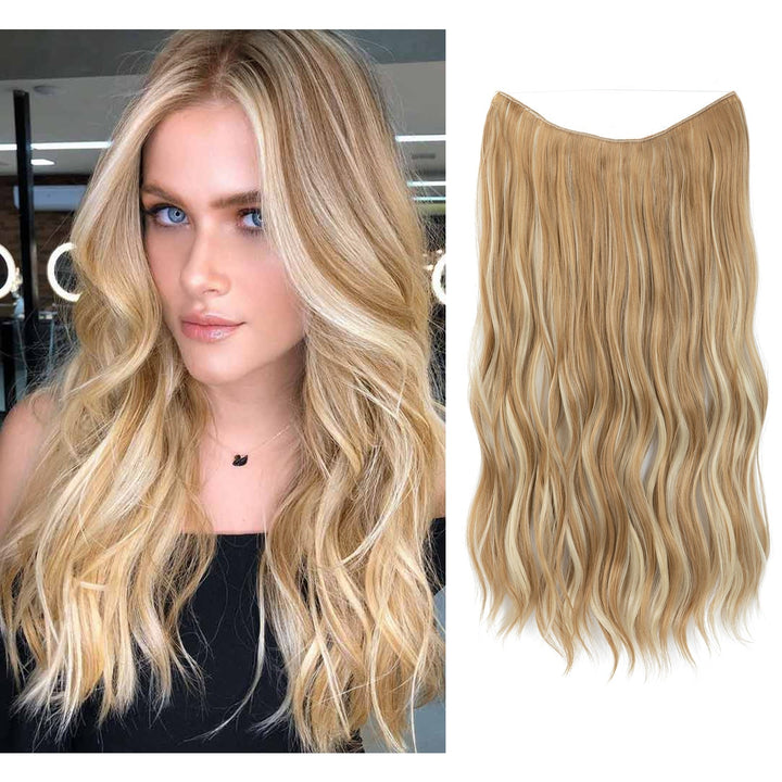 Unsichtbare Halo Extensions aus Kunsthaar, schnelle Lösung für Länge & Volumen, einfache Anwendung.
