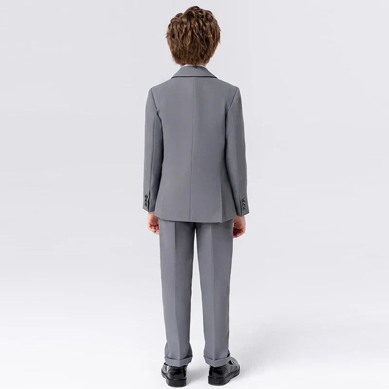 Hochwertiges 4-teiliges Jungen Smoking Set, elegant für Kinder Anzug, festliche Mode und Feierlichkeiten.