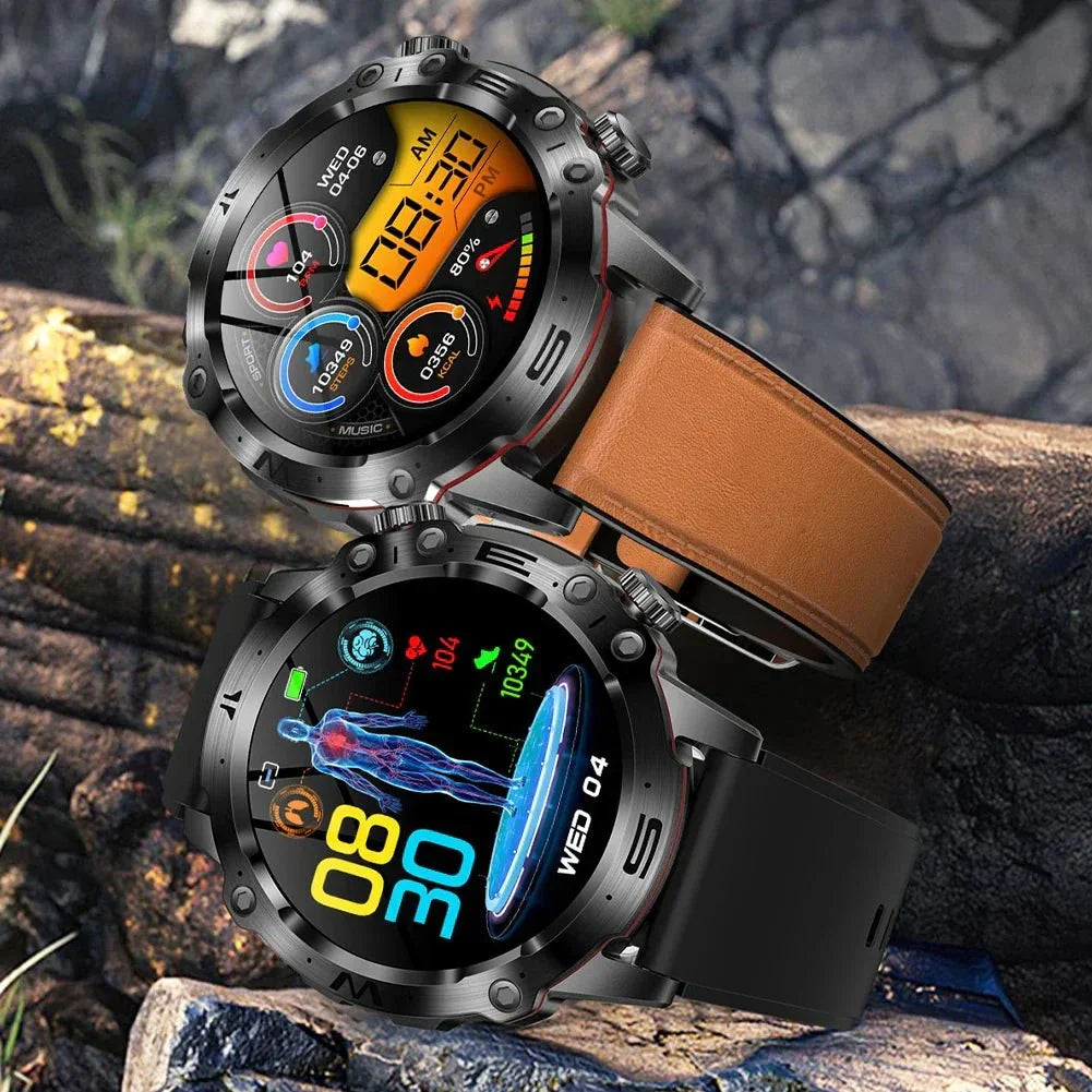 Gesundheits-Coach Smartwatch mit EKG-Funktion und Glukose-Tracking, unterstützt ein aktives und bewusstes Leben.