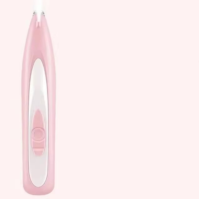 Kompakter USB-Pfoten-Trimmer für Hunde & Katzen mit LED, präzise & sanfte Tierfellpflege, weiß oder pink.