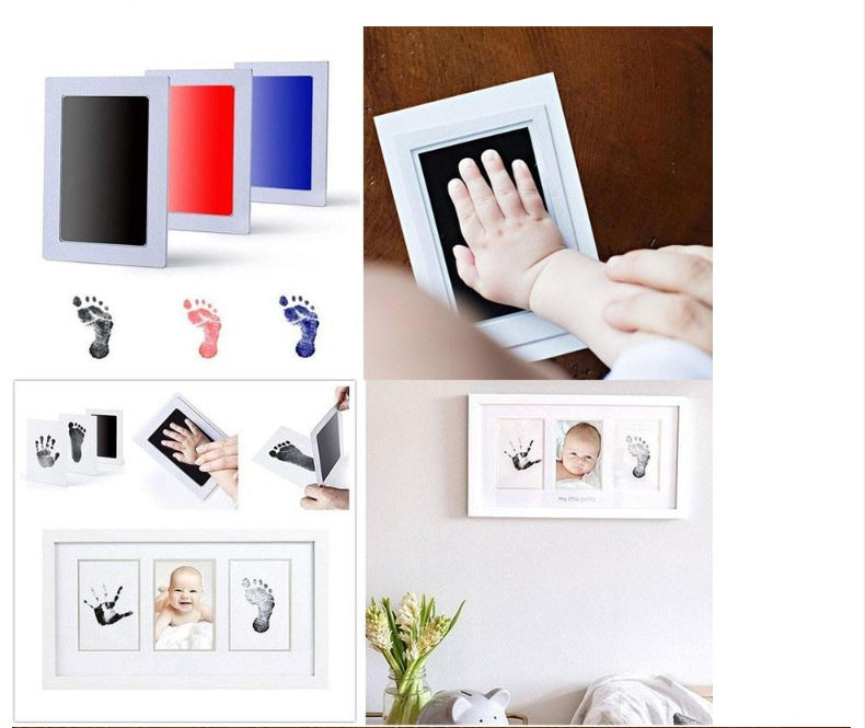 Einzigartiges Baby Handabdruck- und Fussabdruck-Geschenk für Neugeborene, Taufe oder junge Eltern.