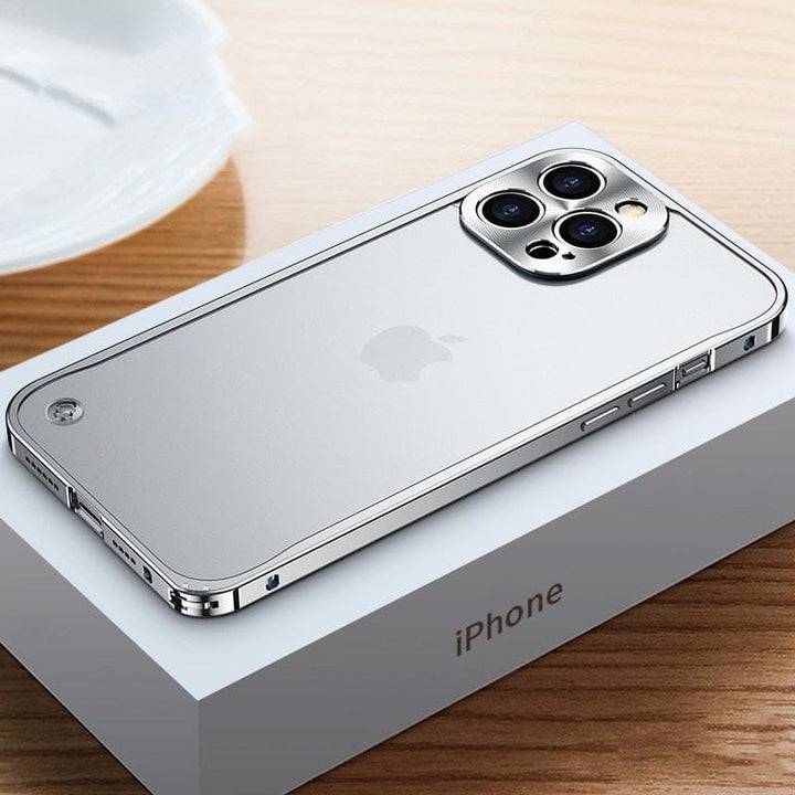 Hochwertige iPhone Schutzhülle, Aluminium Case für Smartphone, schlankes Design & robuster Stoßschutz.