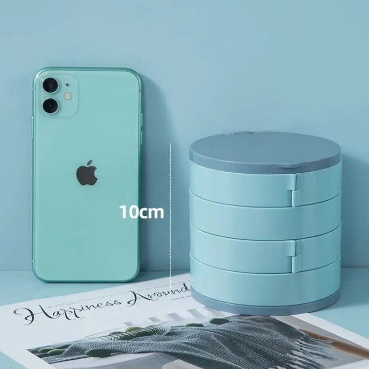 Perfekter drehbarer Schmuck-Organizer als Geschenk für Frauen, die Wert auf Ordnung und Stil legen.