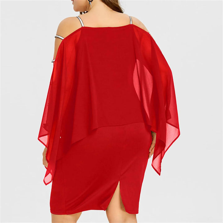 Festliches Off-Shoulder Damenkleid aus Spitze, in Übergröße, für besondere Momente.