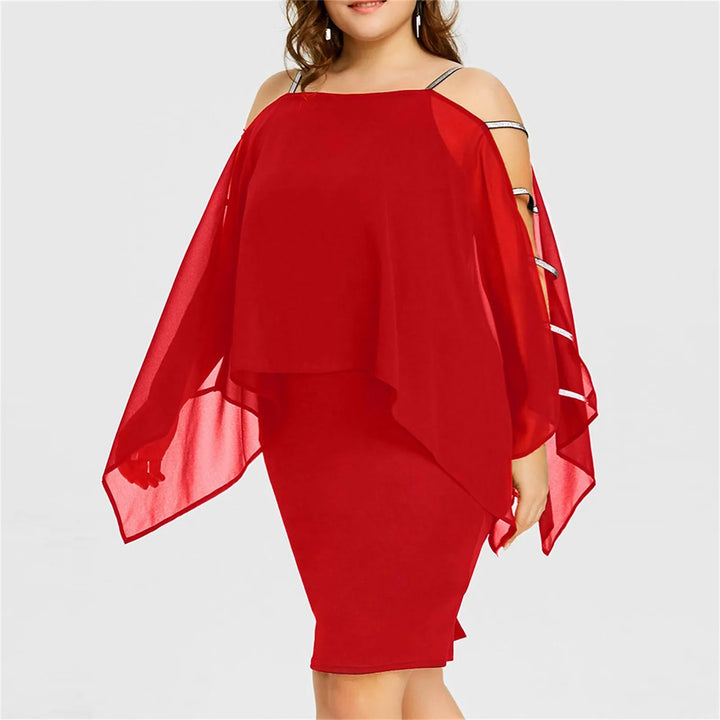 Stilvolles Plus Size Off-Shoulder Spitzenkleid, elegant und angenehm zu tragen.