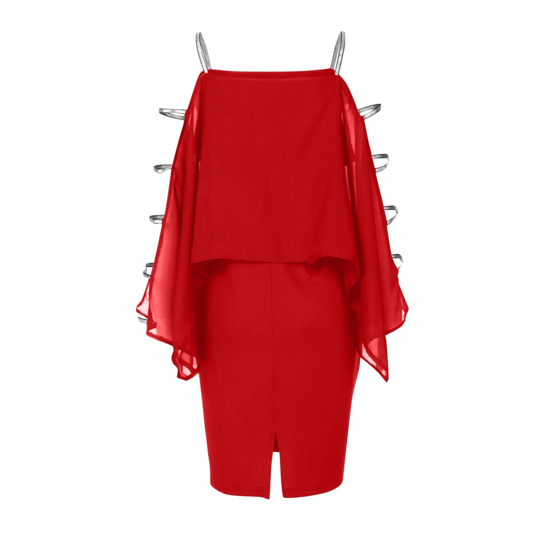 Schmeichelhaftes Damenkleid Übergröße: Off-Shoulder mit Spitze, ideal für besondere Events.