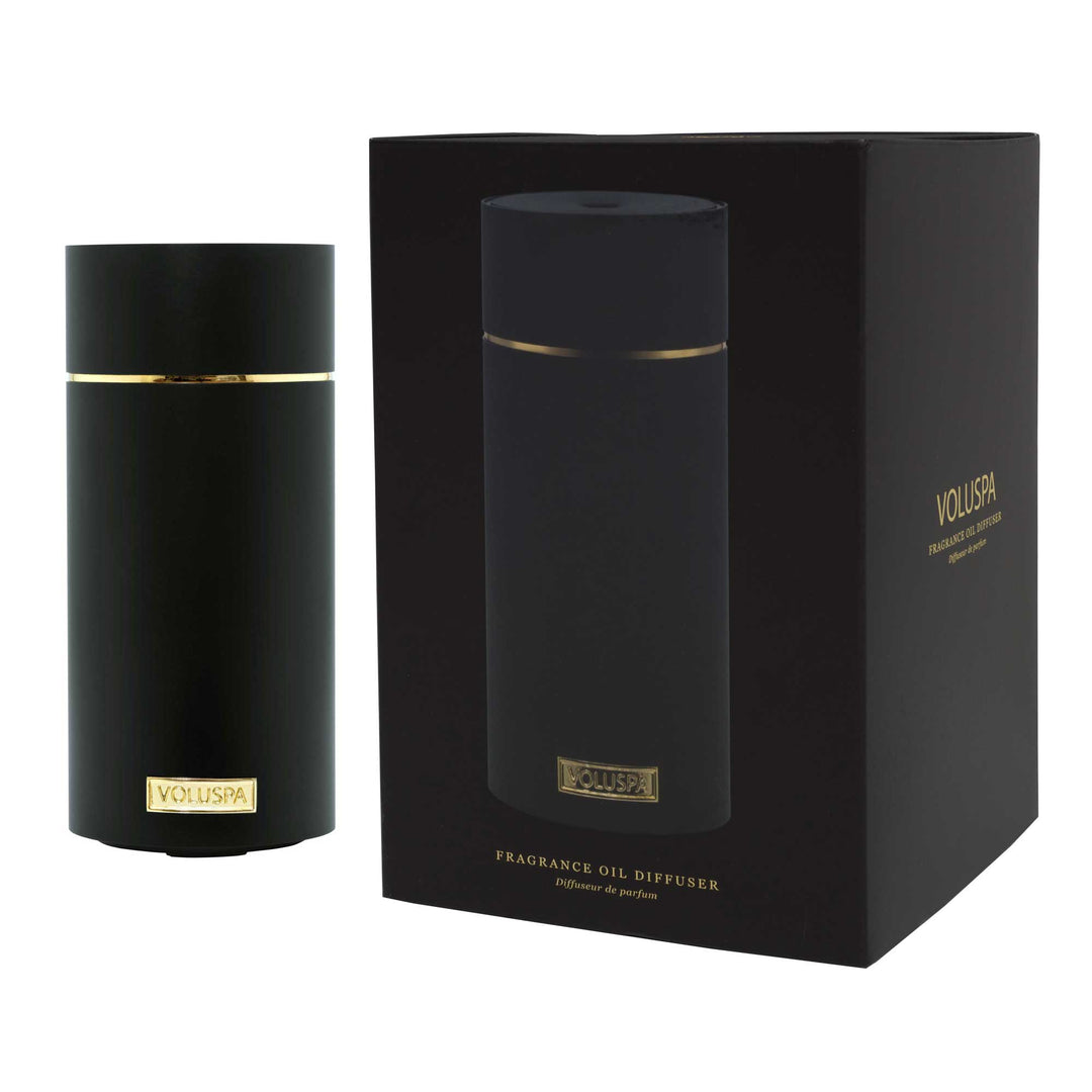 Moderner schwarzer kabelloser Ultraschall Aroma Diffuser, ideal für ätherische Öle und eine entspannte Atmosphäre.